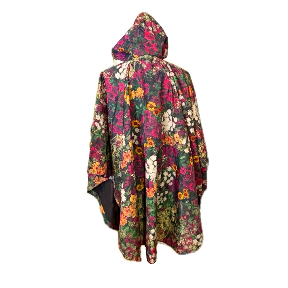 Desigual Floral Rain Poncho - Picture 5 of 12